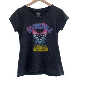 Junior's Large Adorkable Cat T-Shirt Graphic Tee